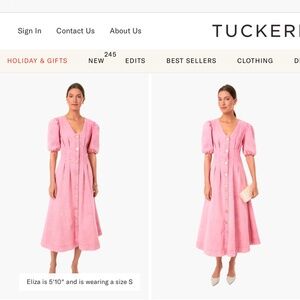 Hyacinth House Pink Madeline Midi Dress